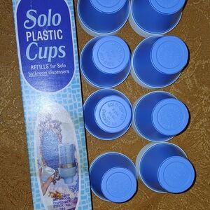 75 Vintage. Collectable Solo Blue Plastic Cups for Bathroom Dispensers